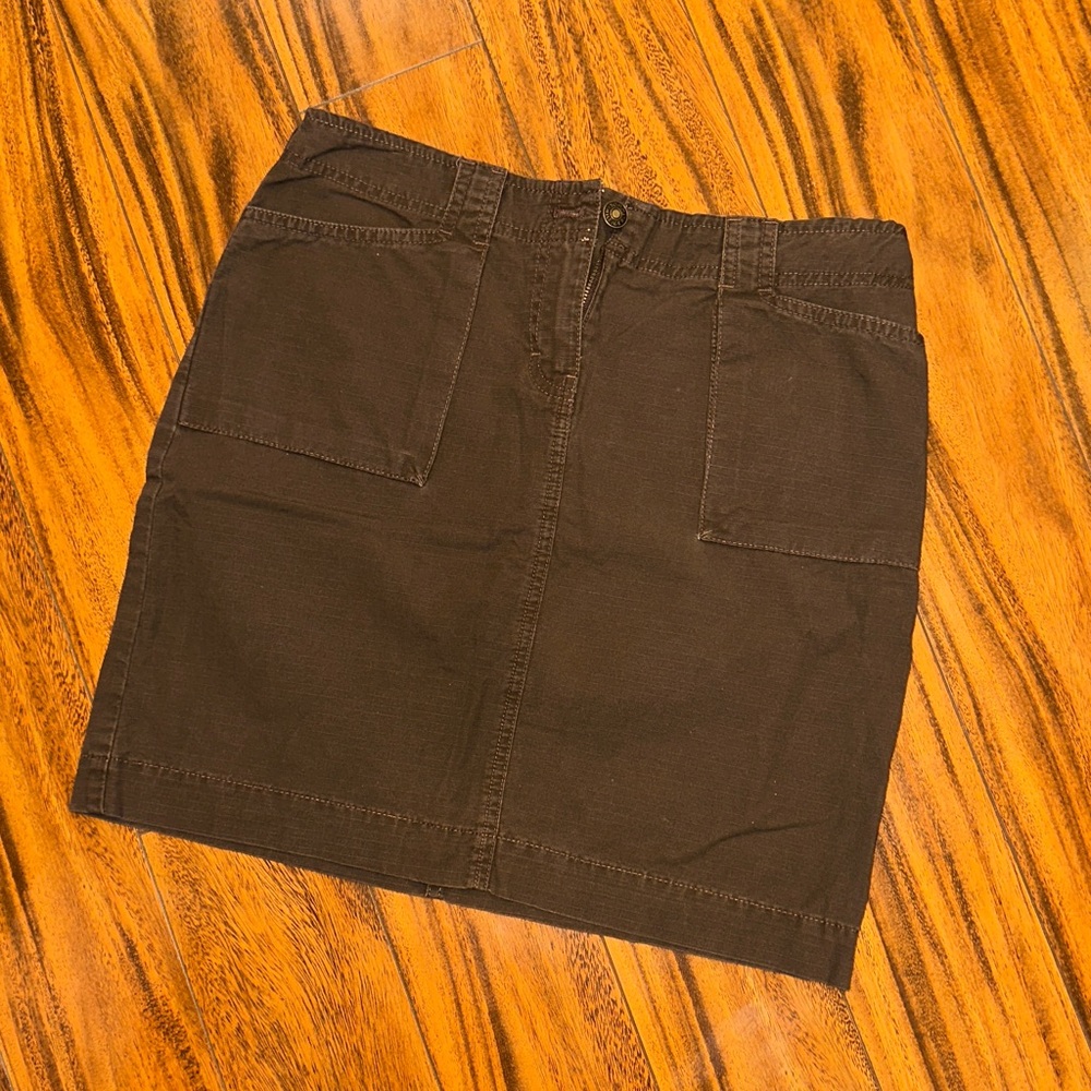 Tommy Hilfiger Dark Brown Mini Skirt